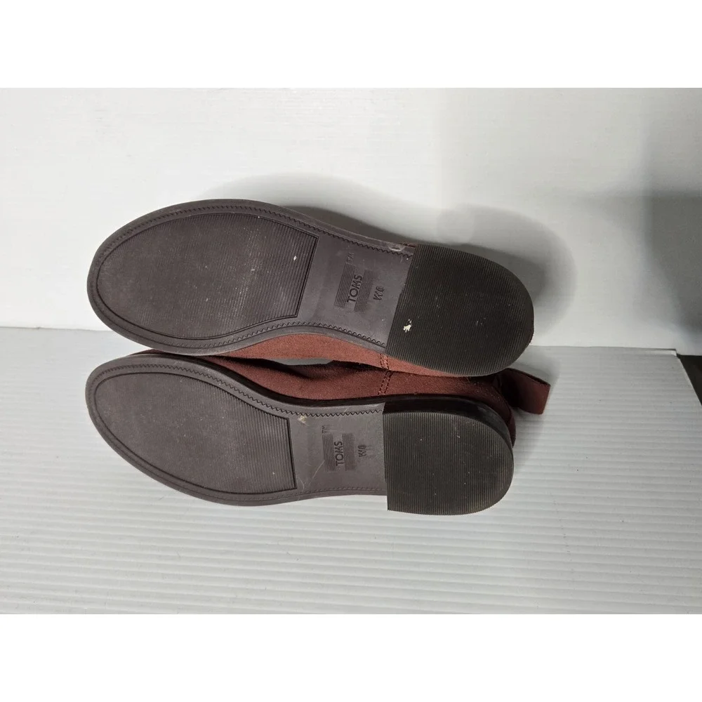 Women's‎ TOMS Ankle Boots Booties Burgundy Metallic Chelsea Size 6 W